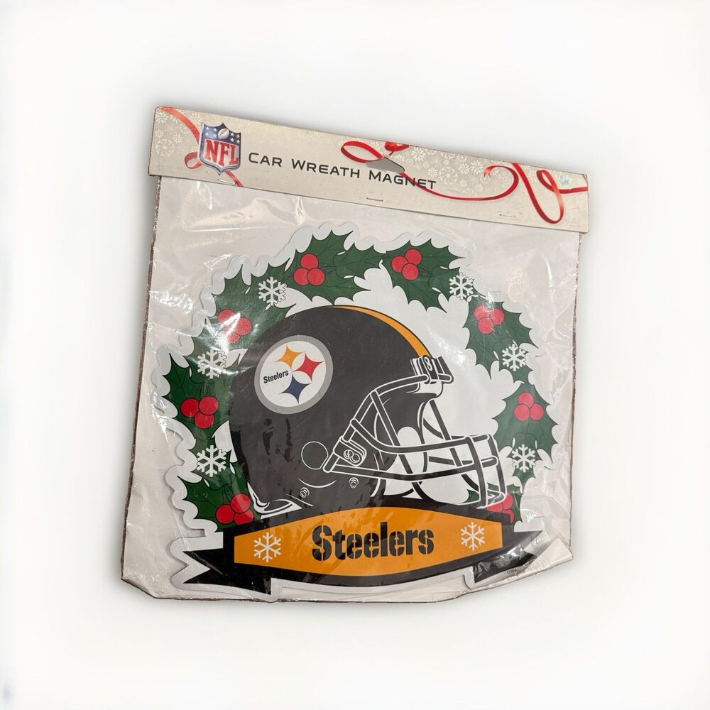 NWT Forever Collectibles Pittsburgh Steelers NFL Football Car Wreath Magnet